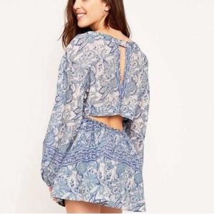 Free People Floral Open-Back Dress